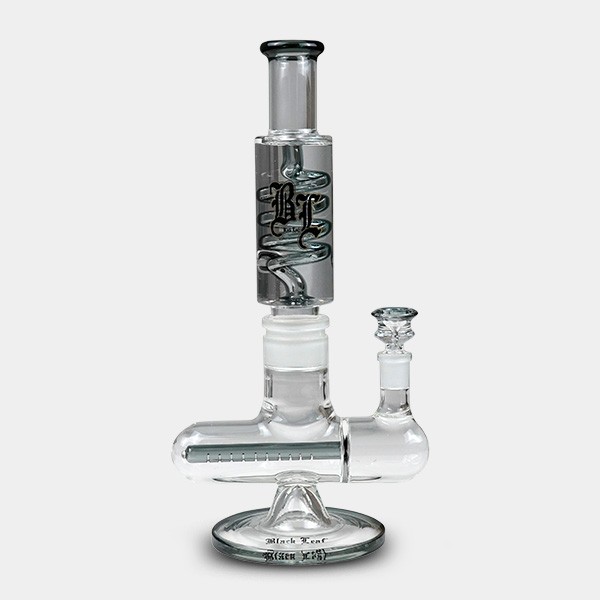 Black Leaf Kühlgel-Bong mit Spirale + Inline Slit, grau