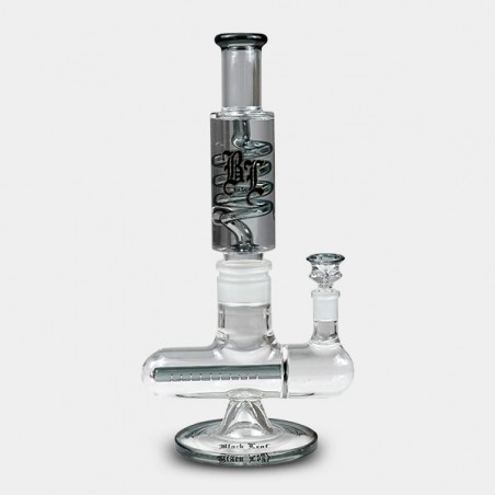 Black Leaf Kühlgel-Bong mit Spirale + Inline Slit, grau