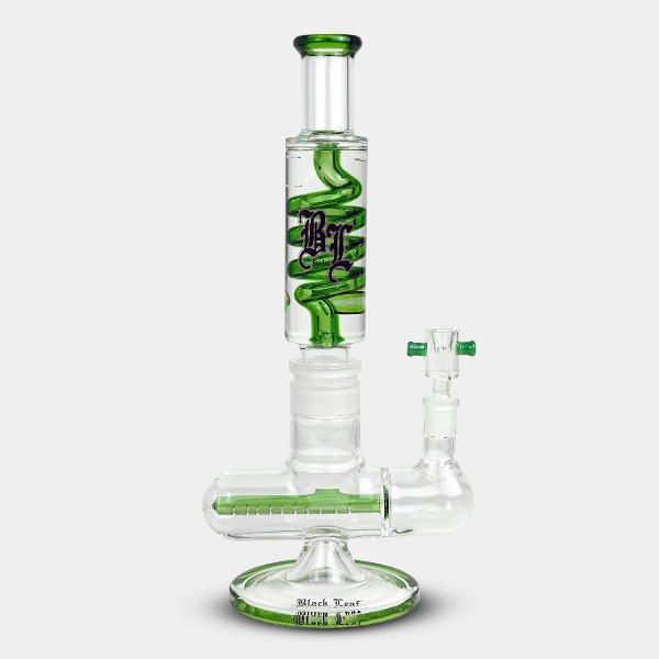 Black Leaf Kühlgel-Bong mit Spirale + Inline-Schlitz, grün