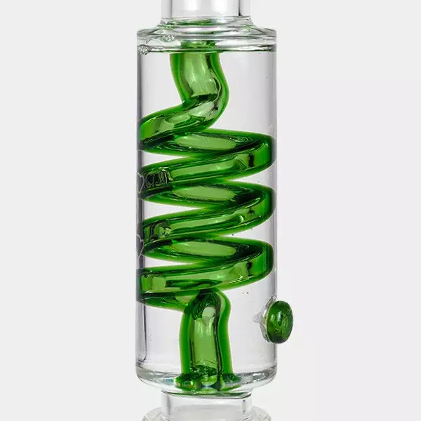 Spiral Cooling Bong Gel + Inline Slit Black Leaf