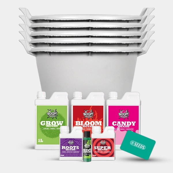 Komplettes feminisiertes Set 5 Töpfe 40 L