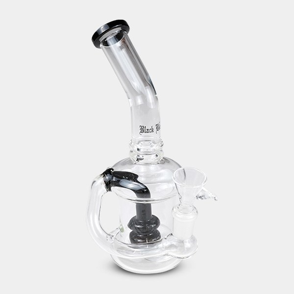 View Bong Percolator Doppelt Black Leaf - GB The Green Brand