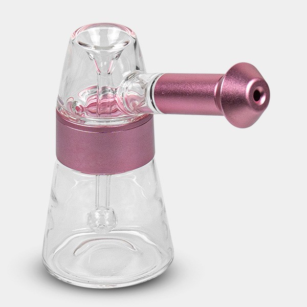 Kristall- und Aluminiumtropfhahn 11,5 cm rosa