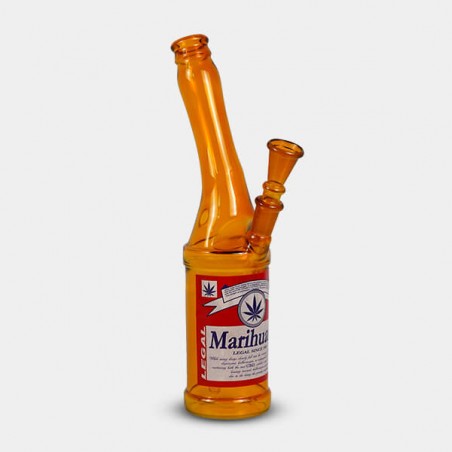 Bong Bierflasche Glas 26 cm