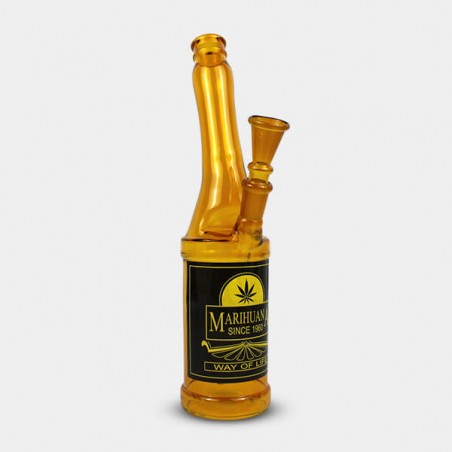 Bong Bierflasche Glas 26 cm