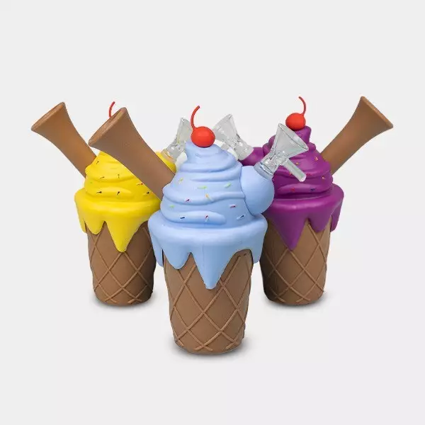 Sicht Beständige Silikonbong Eisbecher - GB The Green Brand