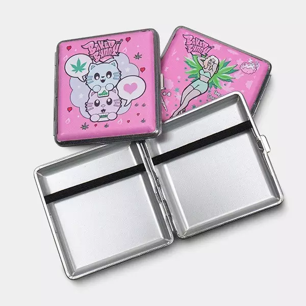 Sicht Rosige Metallzigarettenetui