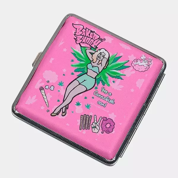 Rosige Metallzigarettenetui myo