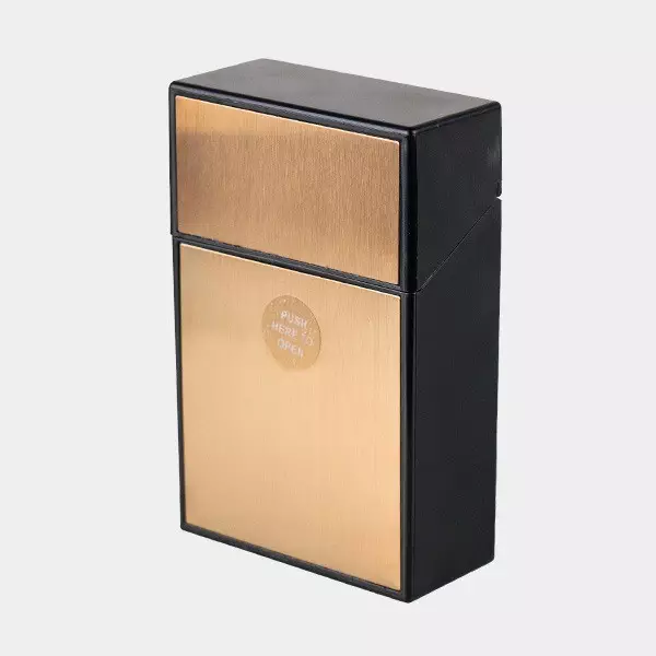 Champ Brushed Zigarettenetui Bronze geschlossen