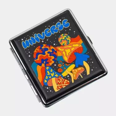Champ Mushroom Metallzigarettenetui universe