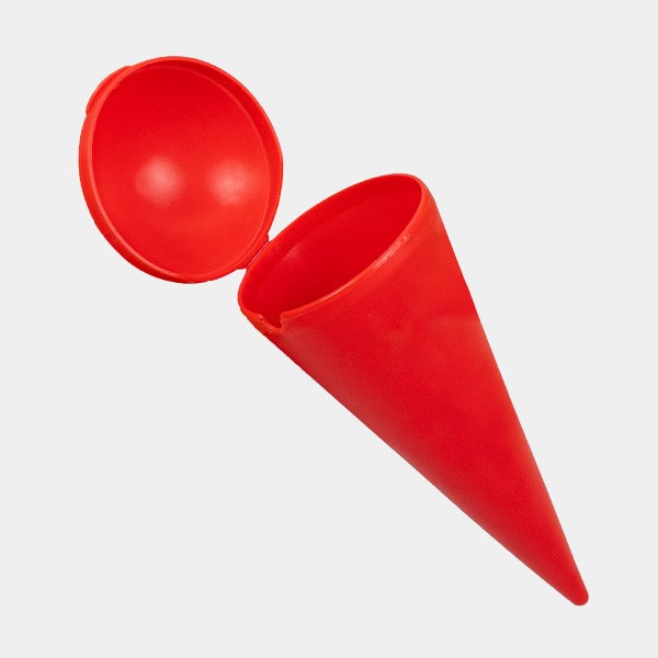 Strandaschbecher rot