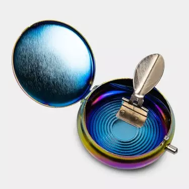 Mini Aschenbecher Tragbar Rainbow blau öffnen