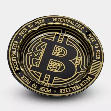 Metall-Aschenbecher Bitcoin - GB The Green Brand