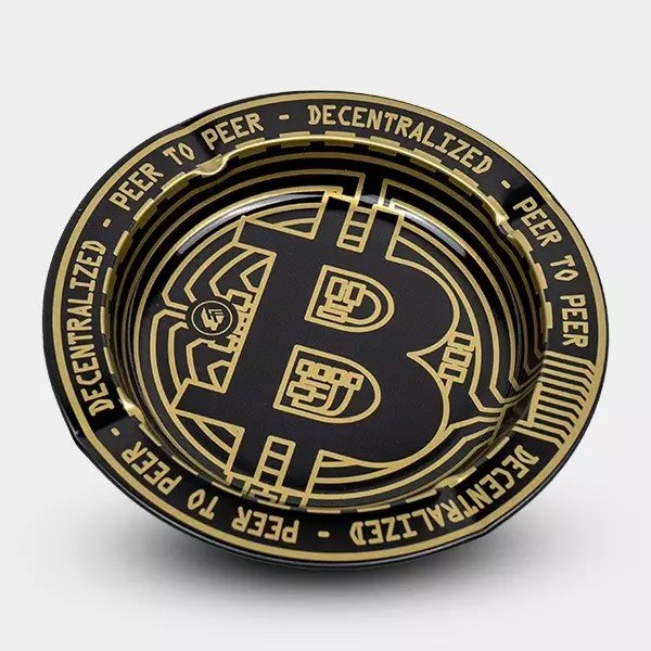 Sicht Metall-Aschenbecher Bitcoin - GB The Green Brand
