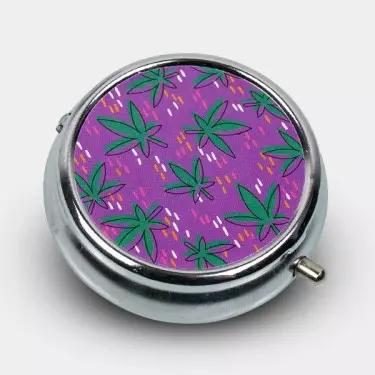 Tragbarer Aschenbecher Champ Blätter lila