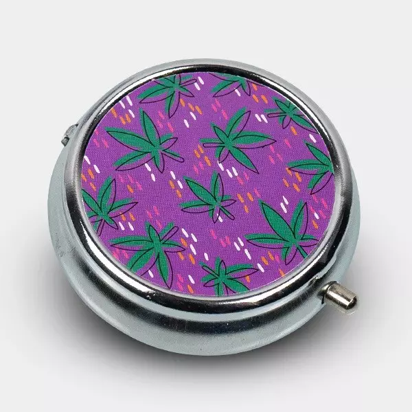 Tragbarer Aschenbecher Champ Blätter lila