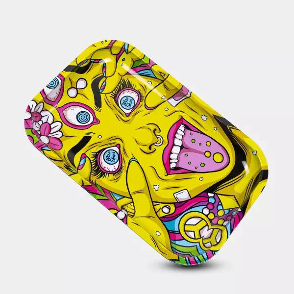 Sicht Psychedelic Girl Tablett