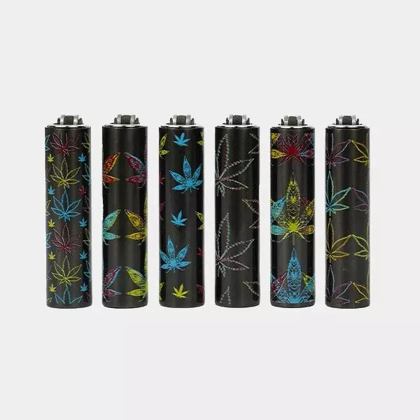 Sicht Clipper Mini Metallhülle neonfarbene Blätter