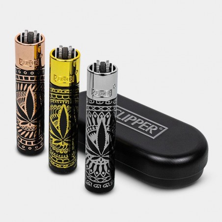 Robustes Metall-Feuerzeug Leaves Premium - GB The Green Brand