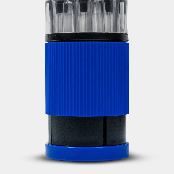 Black Leaf Grinder mit Cone Filler blau detail