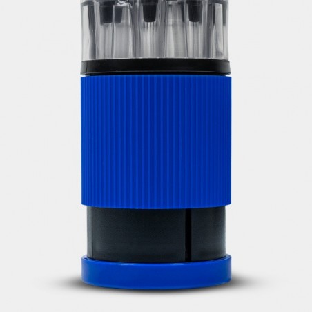 Black Leaf Grinder mit Cone Filler blau detail
