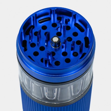 Black Leaf Grinder mit Cone Filler blau