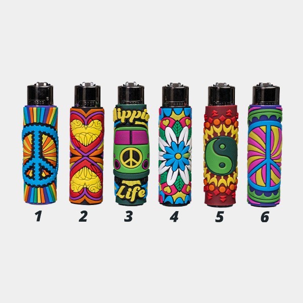 View Clipper Hippie Passion 3 Feuerzeug mit Silikonhülle - GB