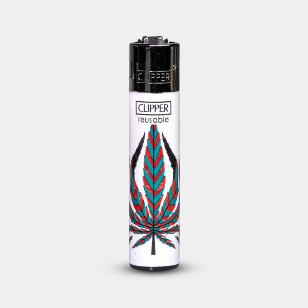 Clipper Neon Leaves 4 Feuerzeug - GB The Green Brand