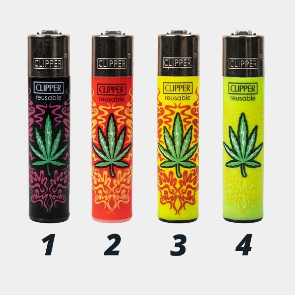 View Clipper Feuerzeug Kollektion Renzo Leaves 3 - GB The Green Brand