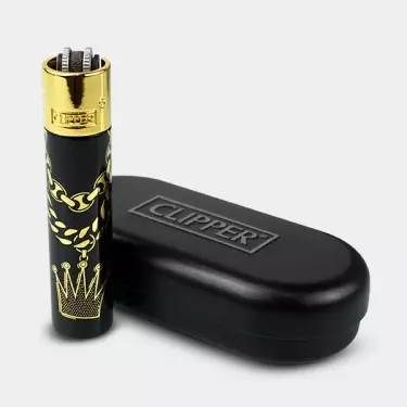 Widerstandsfähiges Clipper Bling Chains Metallfeuerzeug - Günstig Grow