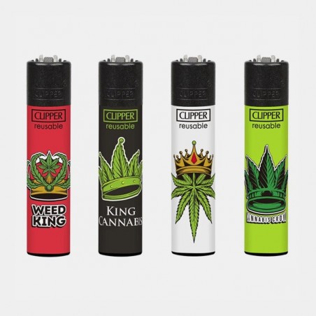 🔥  Clipper Canna King Feuerzeug👑 - GB The Green Brand