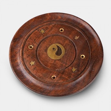 Holzteller für Räucherstäbchen