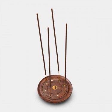 Holzteller für Räucherstäbchen