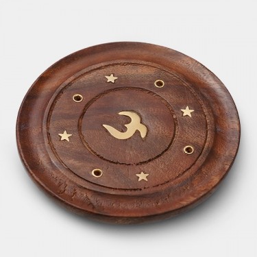 Holzteller für Räucherstäbchen