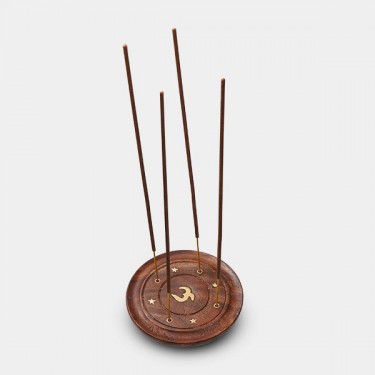 Holzteller für Räucherstäbchen