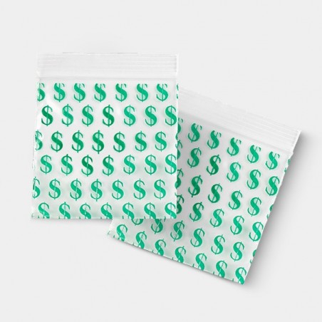 Reißverschlussbeutel 50x50mm Dollar