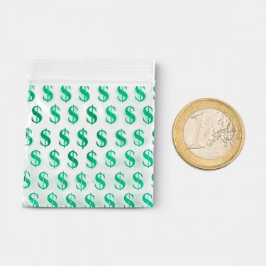 Reißverschlussbeutel 50x50mm Dollar 2