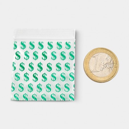 Reißverschlussbeutel 50x50mm Dollar 2