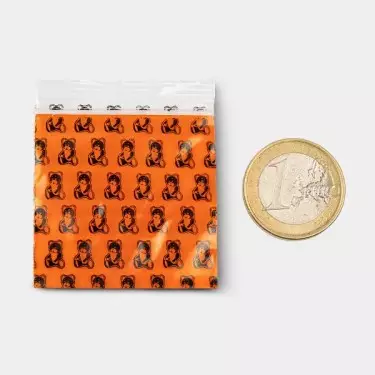 Reißverschlussbeutel 50x50mm Teddybär