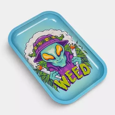 Tablett Weed Alien 29 x 19 cm - GB The Green Brand