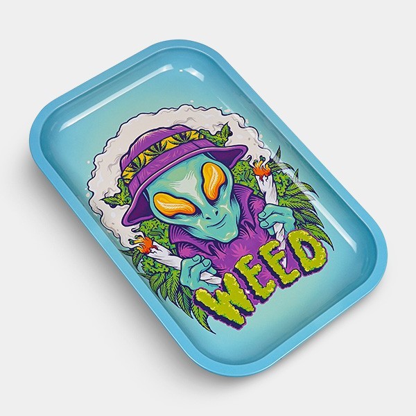 Tablett   Weed Alien   29 x 19 cm - GB The Green Brand