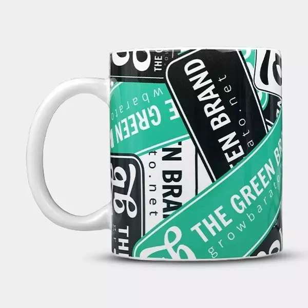 350 ml Porzellanbecher mit GB The Green Brand Design