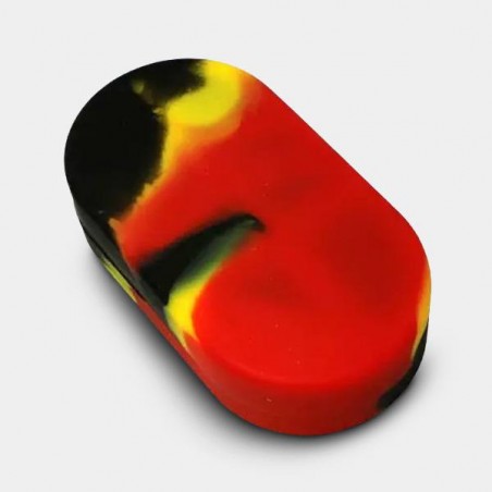 Silikonetuis, 2 Fächer, rot, gelb und schwarz