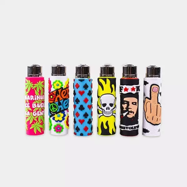 Sicht Clipper Feuerzeug mit Mix Go Hülle