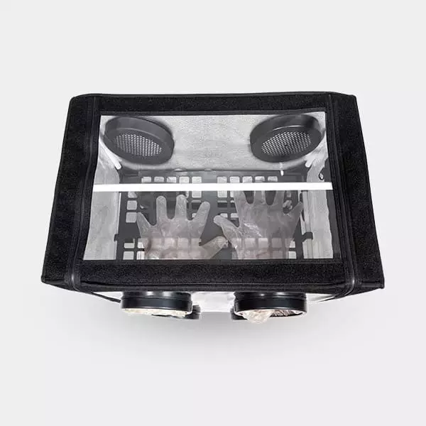 Pilzzuchtschrank Draufsicht