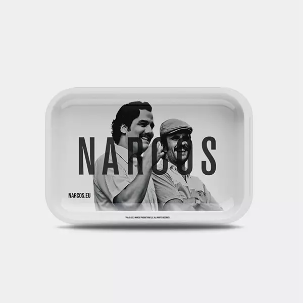 Sicht Narcos White Edition Rolling Tray: Eine Hommage an das Medellín-Kartell