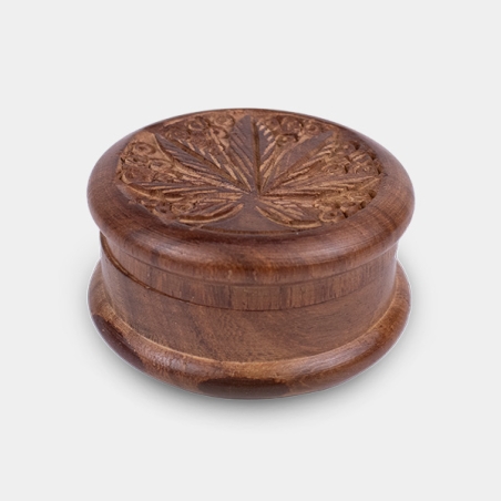 Klassischer geschnitzter Holzgrinder 50 mm - Grow Barato