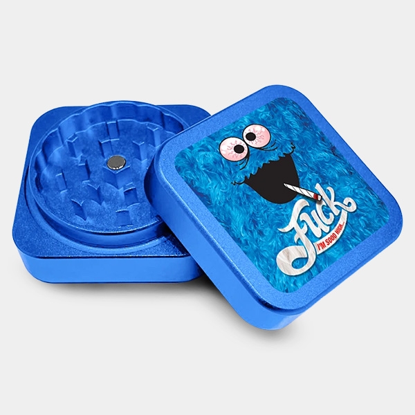 Grinder aus Aluminium, quadratisch 'Das Monster' offen