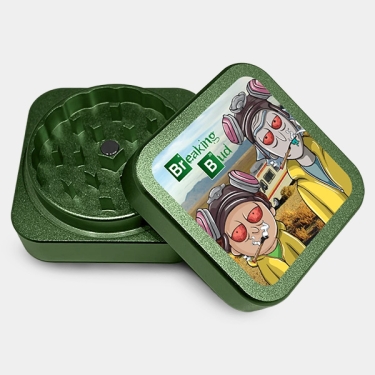 Breaking Bud Aluminium-Grinder, quadratisch offen