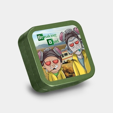 Breaking Bud Aluminium-Grinder, quadratisch